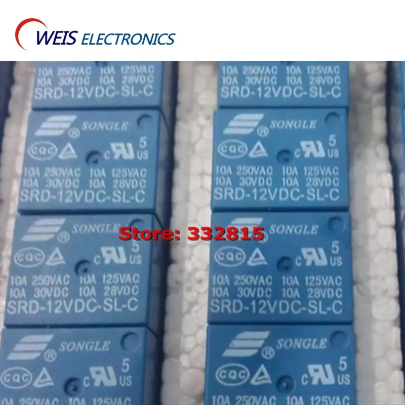 10 шт. SRD 12VDC SL C T73 12V 10A реле DIP 5PIN SONGLE полупроводниковое постоянного тока Мощность