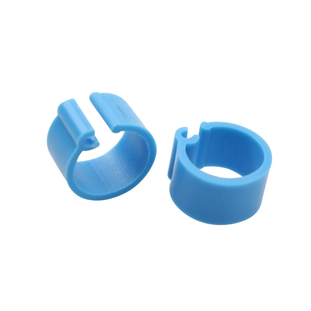Light blue 1000 pcs Кольцо для птицеводства, 1000 шт., кольцо для птицеводства, птицы, птицы, голубя, круговое кольцо для ног, 10 цветов, 100 шт., внутренний диаметр 8 мм - Цвет: Light blue 1000 pcs