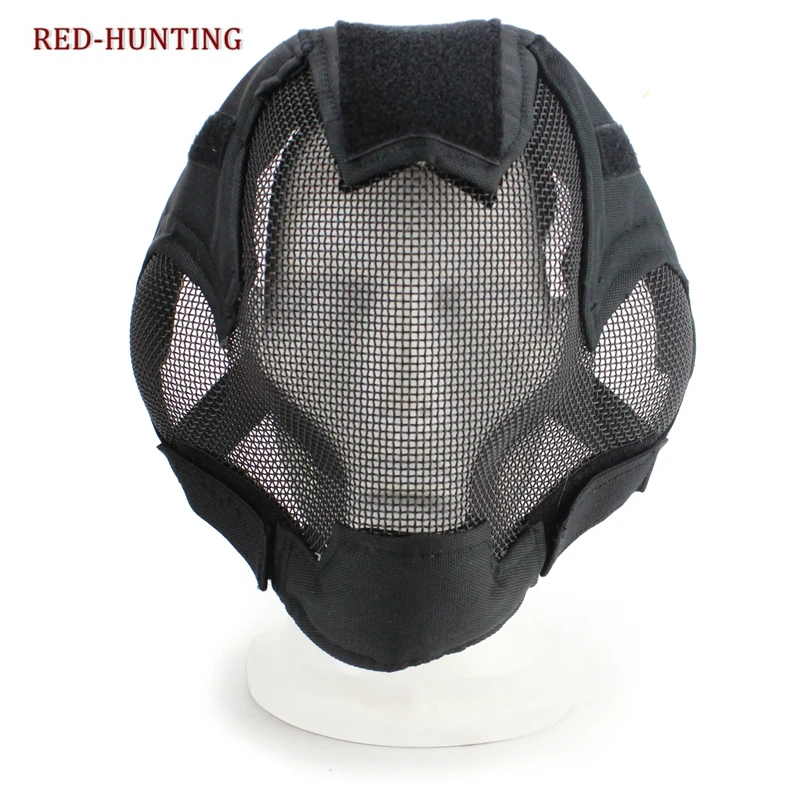 Военная страйкбольная пейнтбольная маска тактическая стальная сетка для лица