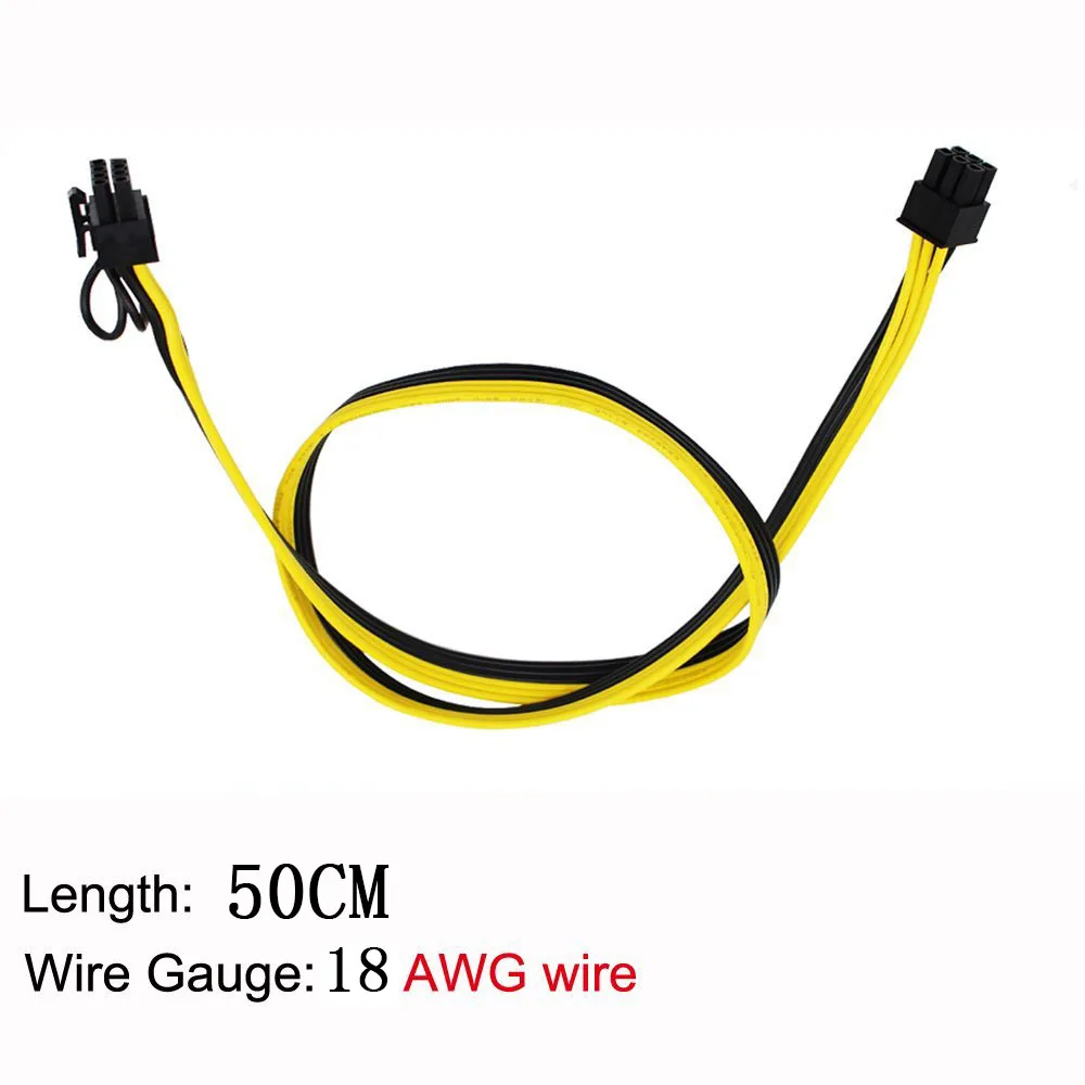 Адаптер блока питания для майнинга ETH ZEC 12 В GPU/PSU коммутационная плата 18AWG PCI E 6