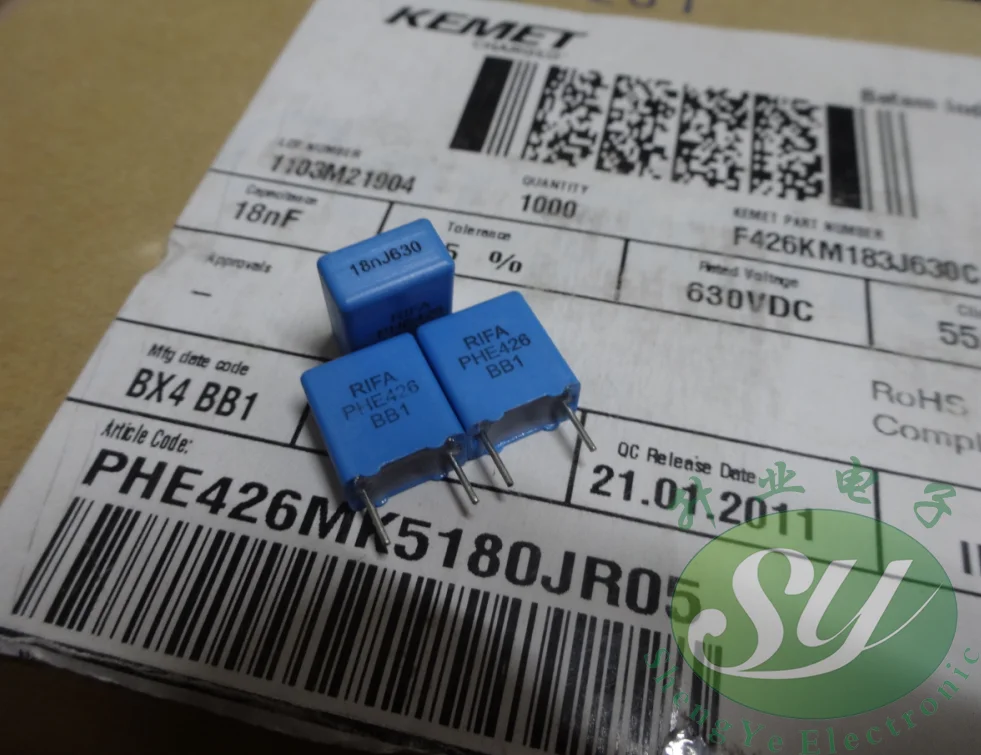 Новая пленка 2019 горячая Распродажа 10 шт./30 шт. RIFA PHE426MK5180J 0 018 мкФ/630 в 18 НФ 183