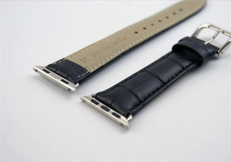 GOOSUU Genuine Leather Buckle Wrist Strap Band Belt for iWatch Apple Watch 38mm 42mm Watchband For iwatch with Connector | Наручные часы