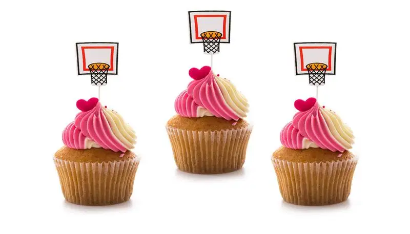 FunPa торт Топпер Декор для вечеринки креативный Баскетбол Футбол Бейсбол флаг