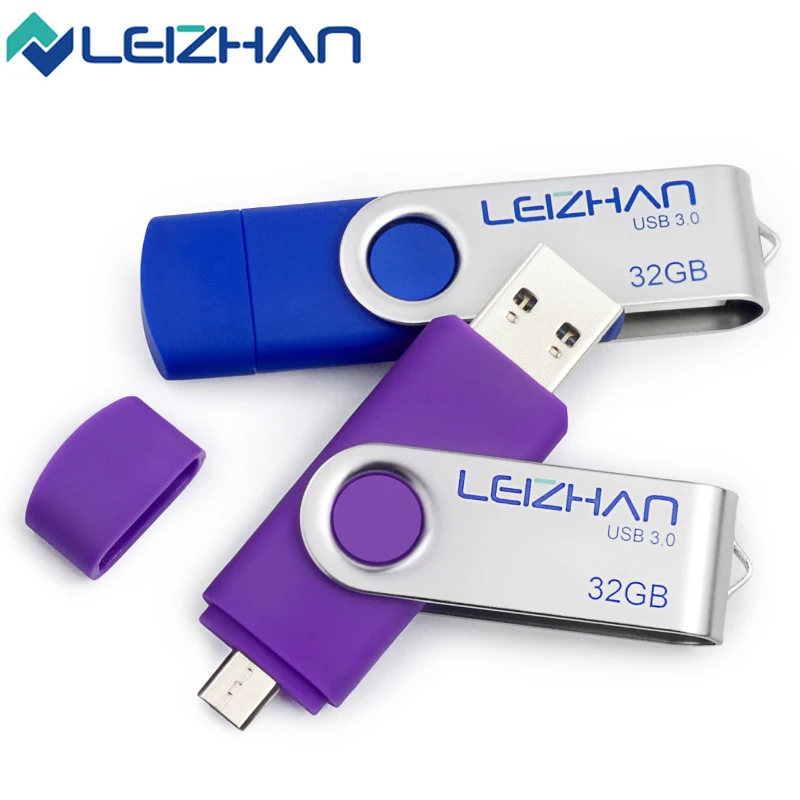 USB флеш накопитель LEIZHAN 128 ГБ 3 0 64 OTG адаптер микро флешка 32 16 8 4 Гб карта памяти|USB
