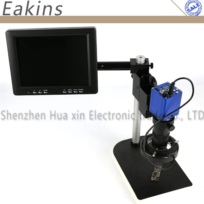 1080P HDMI VGA USB промышленный микроскоп камера 56 LED свет 130X C Mount объектив 8 &quotЖК монитор