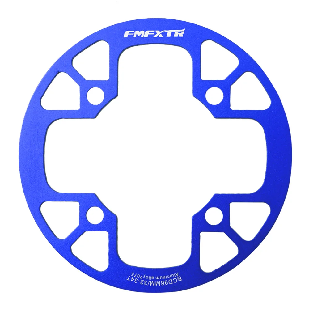 FMFXTR 96BCD 32-38teeth рукоятка MTB щит крышка велосипедная Звездочка щит горный велосипед алюминиевая цепь Защитная петля - Цвет: 32-34T Blue YP