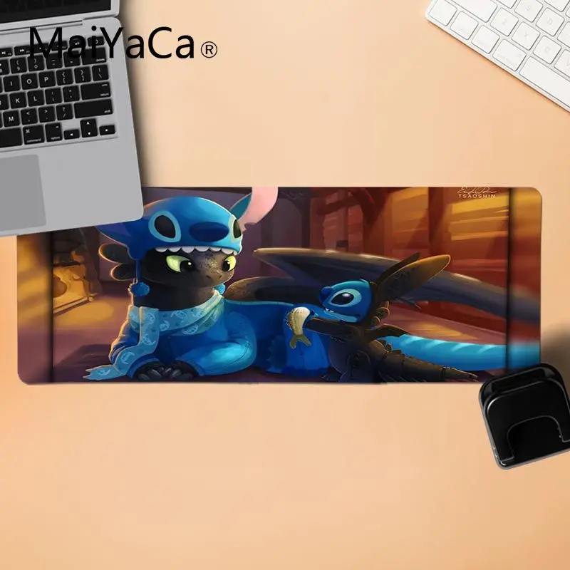 MaiYaCa игровой коврик для мыши Забавный мультяшный Ститч DIY дизайн игровой с узором коврик для мыши большой коврик для мыши ПК компьютерный коврик