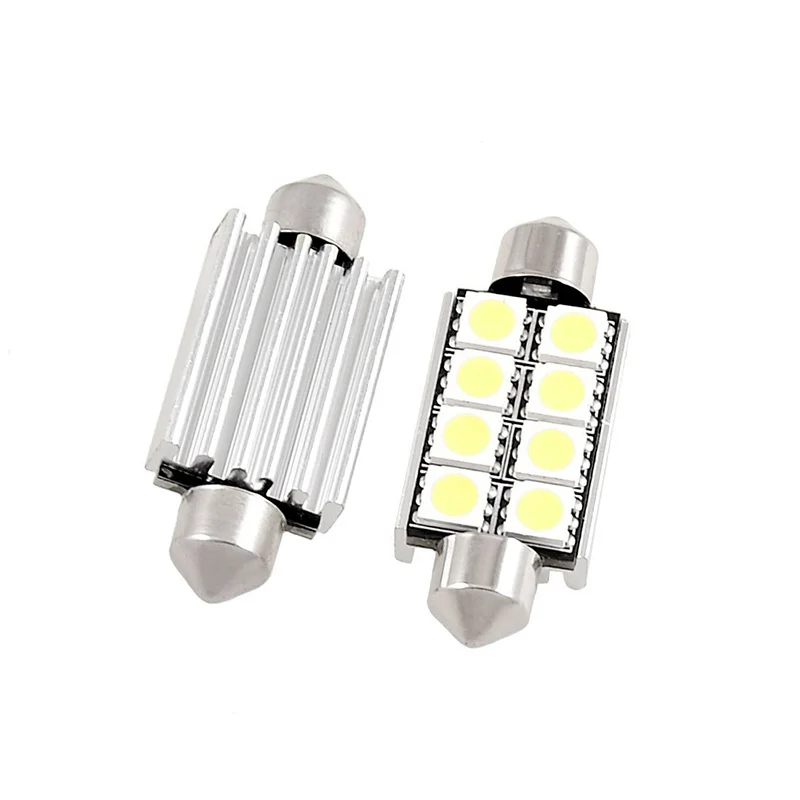 1х гирляндовый светильник 36 мм 39 мм 41 мм C10W C5W 4SMD 8SMD 12SMD 5050 Светодиодный светильник CANBUS Автомобильная номерная табличка авто корпус интерьерные купольные лампы
