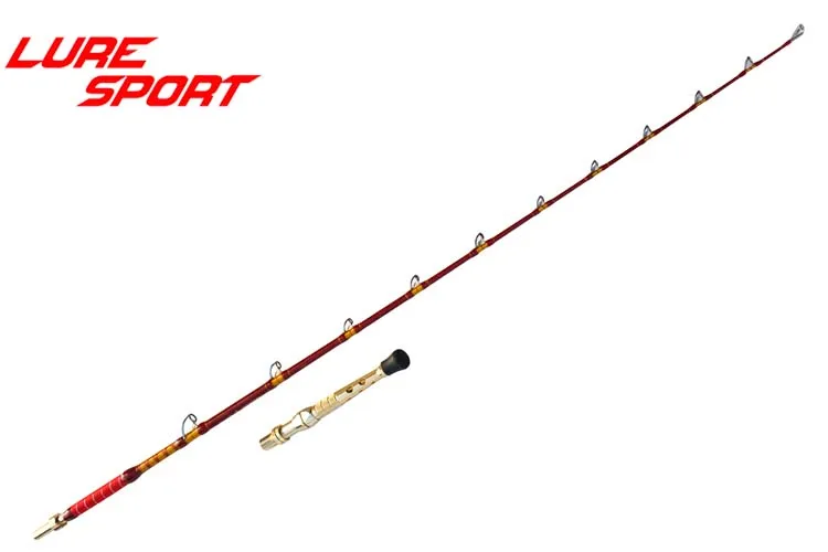 LURESPORT 2,1 м удилище для ловли на блесну FUJI Sic направляющая алюминиевая ручка цельное стекло пустой FUJI резиновый приклад глубоководная лодка стержень 1,5 секция