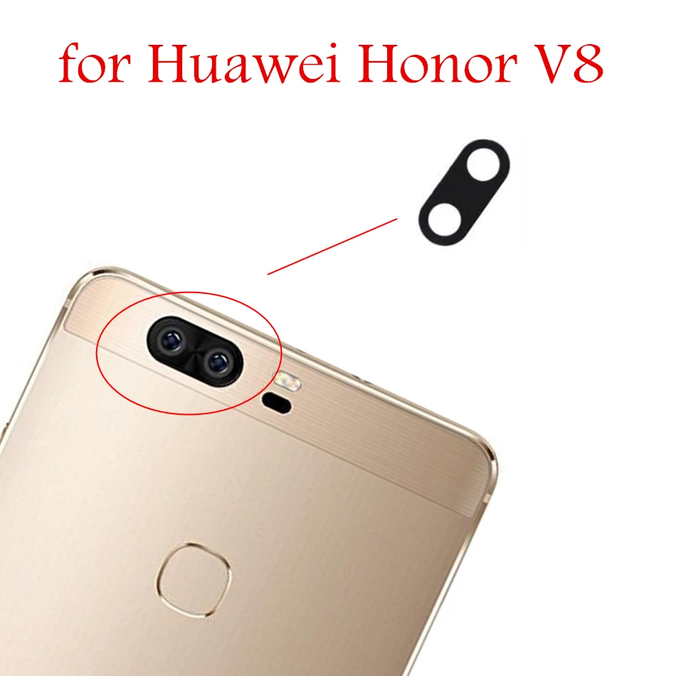 2piece for Huawei Honor V8 Back Camera Glass Lens Main Rear Cover Sticker Repair Spare Parts | Мобильные телефоны и