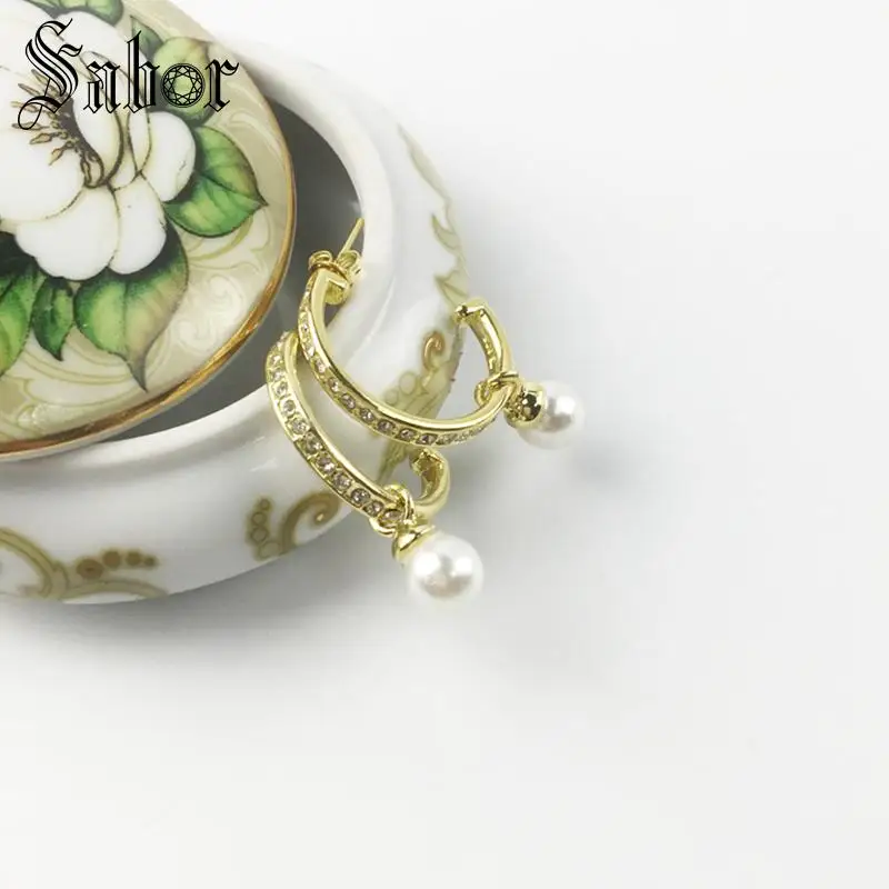 Серьги-кольца с креольским жемчугом на петлях новинка 2020 Модная бижутерия для