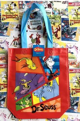 DR. Seuss кошка в шляпе шоппер сумки-тоут печать нетканый Рециркулирующий мешок