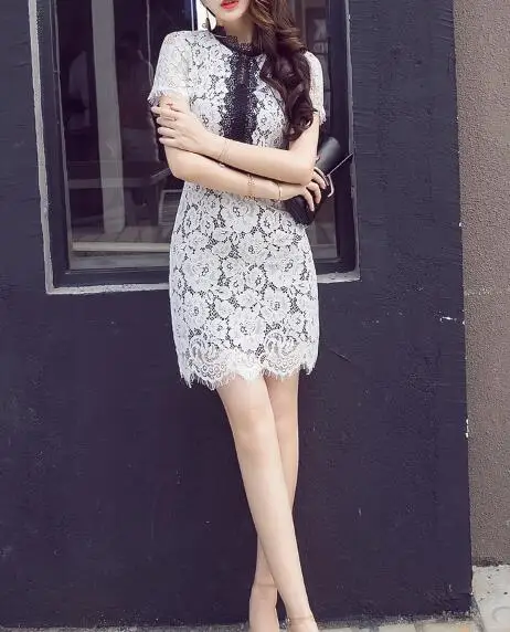 Летом был тонкий диких атмосфера высокого класса кружевное платье lace dress dress dress
