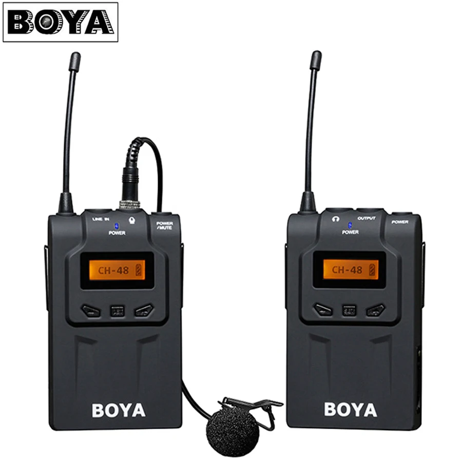 Всенаправленный петличный микрофон BOYA BY WM6 UHF ультра высокочастотный 48 каналов