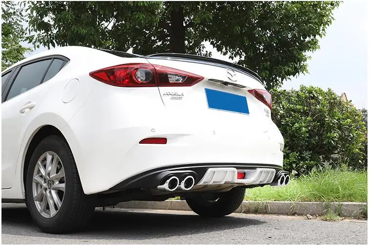 Для Mazda 3 Axela ABS задний бампер диффузор защитные бамперы для- Axela набор бампер задний спойлер