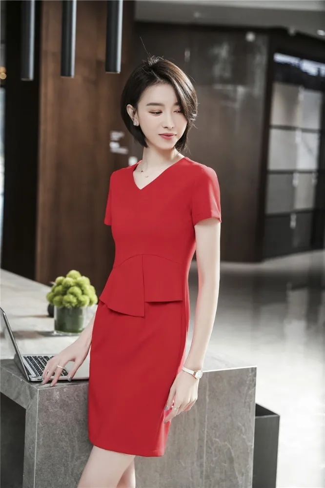 Элегантное красное модное платье с v образным вырезом облегающее летнее