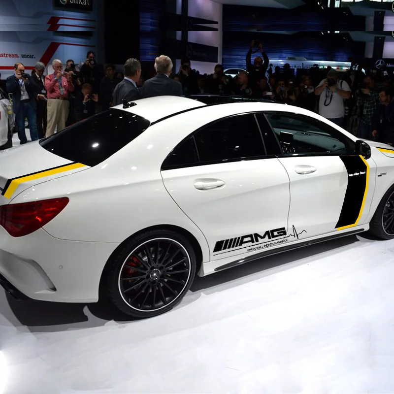 1 комплект виниловые наклейки на автомобильные двери Mercedes Benz AMG Class A E C|Наклейки