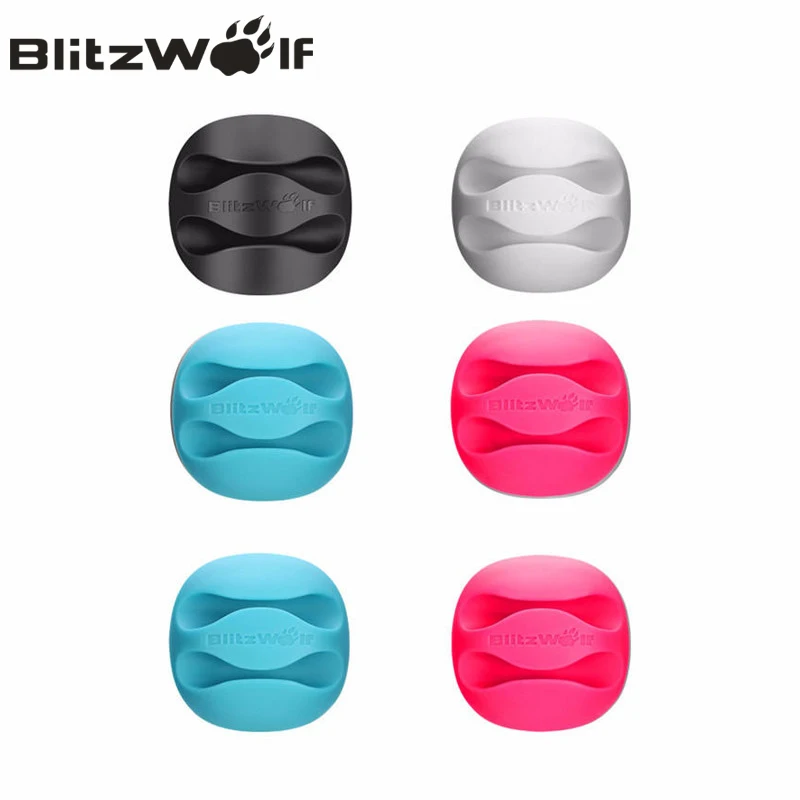 Устройство для намотки кабеля BlitzWolf 6 шт./лот органайзер зажим наушников