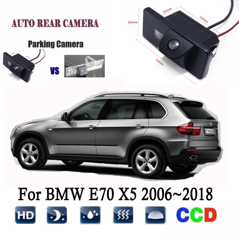Reverse camera For BMW E70 X5 2006~2018 2008 2009 2012 2015 2016 CCD Night Vision Rear View Camera/license plate camera Backup