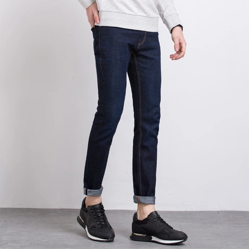 Artizando Джинсы Мужчины Основные Регулярные Прямые Брюки Полная Длина Denim Моющиеся