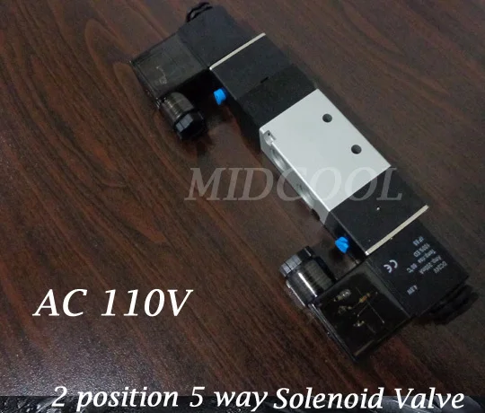 

Valvula 4V230C-08 DC24V superior Solenoid Valve,5 port 3 position solenoid valve double coil for gas