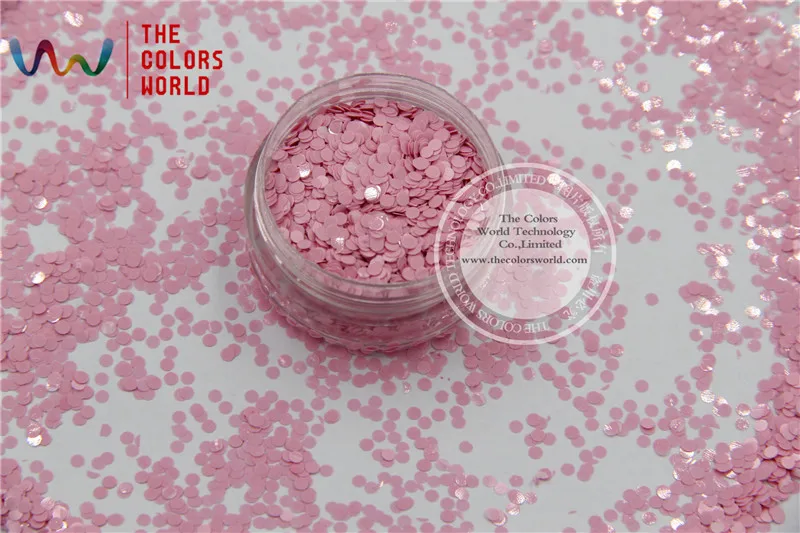 

TCH304 2.0 MM Size Solvent Resistant Mate Colors circle dots hape glitter for nail polish,nail art or other DIY decoration
