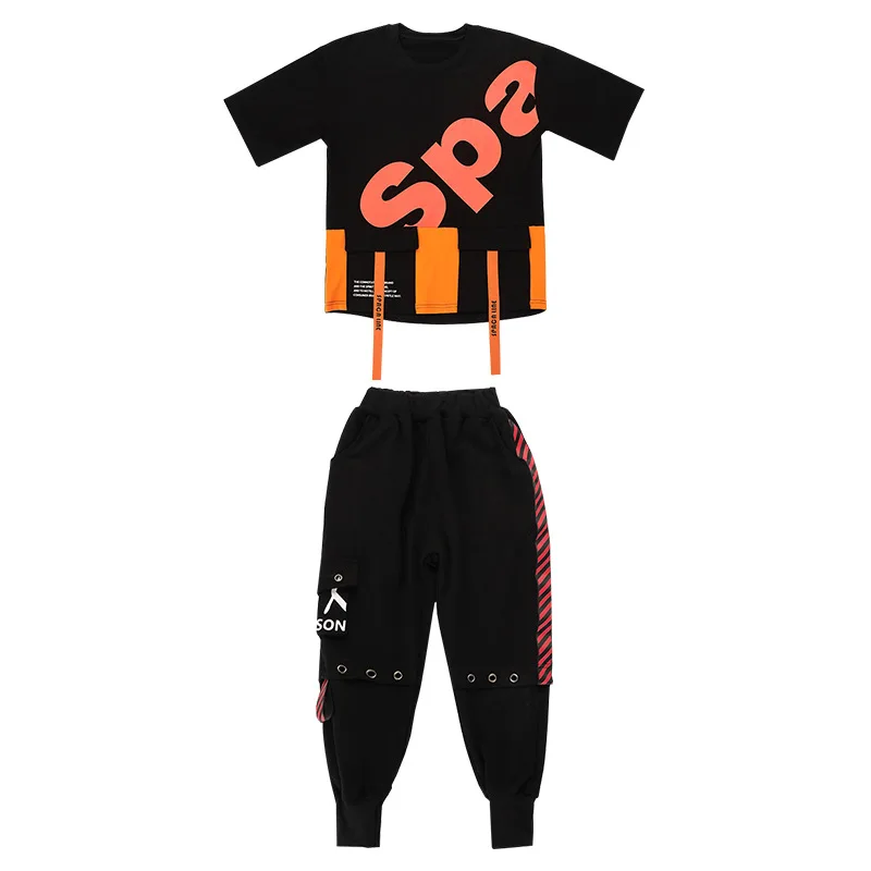 Новинка модные Сценические костюмы для хип хопа хоп уличные танцевальные детей