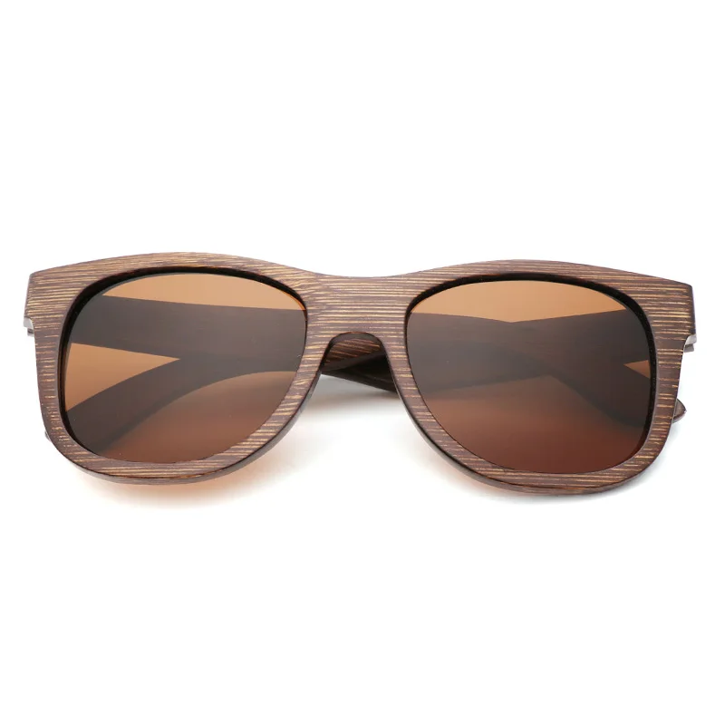 Brown Bamboo box Новые Ретро трендовые поляризационные солнцезащитные очки из бамбукового дерева, солнцезащитные очки для вождения, анти-ультрафиолетовые очки TAC lens UV400New ретро - Цвет линз: Brown Bamboo box