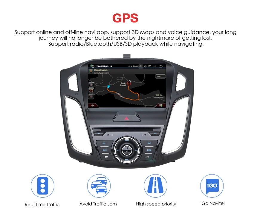 " Android 9 Автомобильный gps стерео для фокус Авто Радио FM DVD аудио видео WiFi gps Навигация резервная камера 8 ядерный процессор