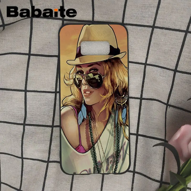 Babaite Grand Theft Auto GTA V TPU черный чехол для телефона Samsung Galaxy s9 s8 plus note 8 note9 s7 s6edge