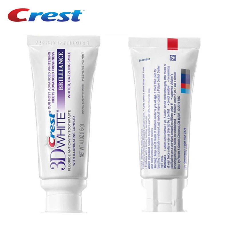 Зубная паста Crest 3D White Brilliacnce фтористая антиполостная зубная для глубокой чистки