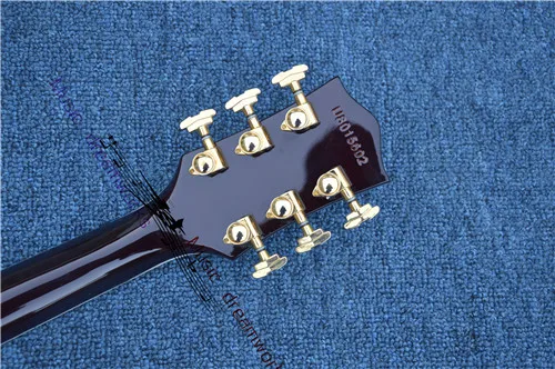 Китай OEM Полые джазовые электрогитары темно-Красного цвета вина с Bigsby тремоло Золотой Аппаратные средства - Цвет: upgrade tuners