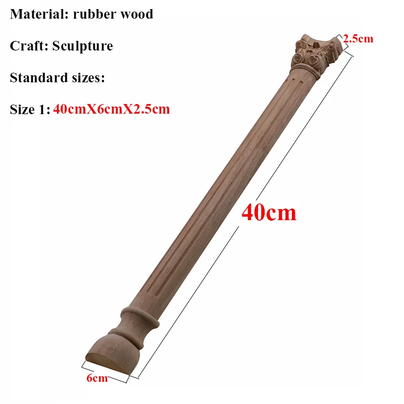 40cmX6cmX2.5cm Резьба по дереву деревянные миниатюры Неокрашенная мебель шкаф декоративные фигурки Аппликация Украшение дома литье камин - Цвет: 40cmX6cmX2.5cm
