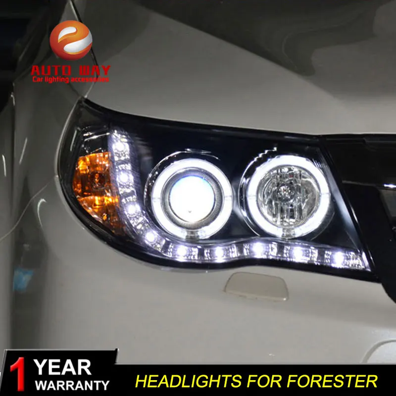 Высококачественный чехол для автомобиля для Subaru Forester 2008-2012 фары светодиодный фары DRL Объектив Двойной Луч Ксенон