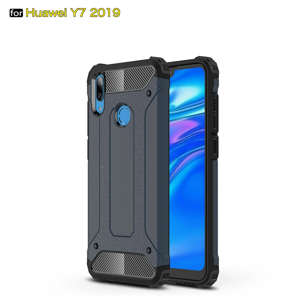 Жесткий чехол для Huawei Y7 2019 антидетонационные Роскошные мобильные чехлы
