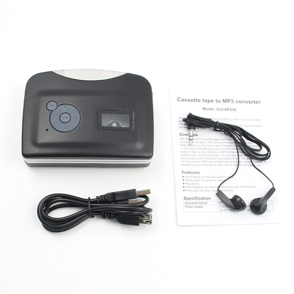 Высокая точность USB Кассетный преобразователь сигнала кассеты к Stero MP3 Walkman