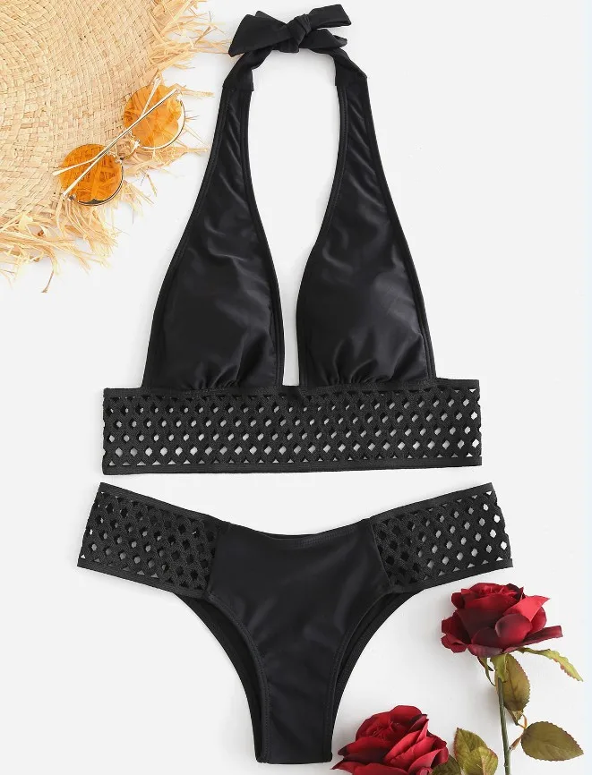 Yesexy 2019 летние однотонные открытые женские сексуальные бикини в пляжном стиле