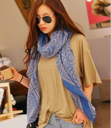 Осенне-зимние модные корейские милые шарфы в горошек размер Балийской пряжи