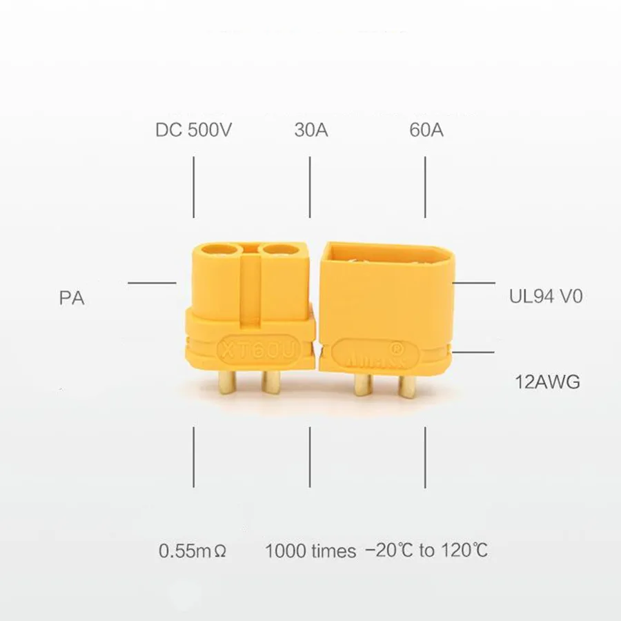 4 пары XT60U (XT60 Upgrade) 3 5 мм разъем типа банан позолоченный Макс. 30A непрерывный/60A