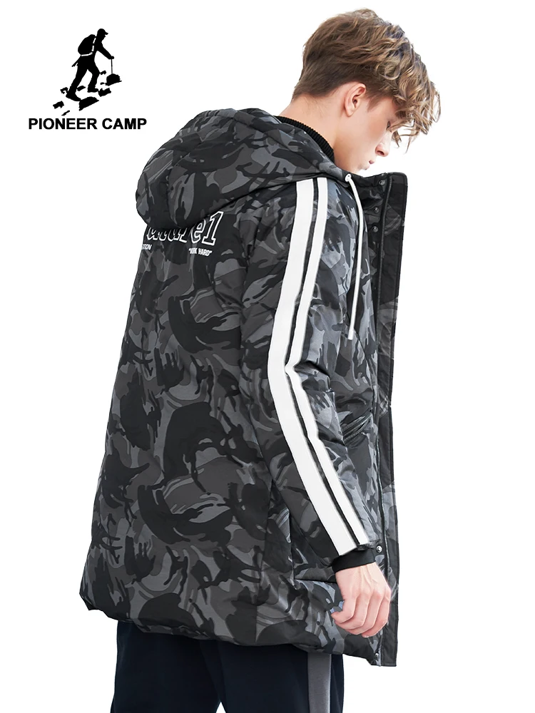 Мужской Камуфляжный пуховик Pioneer Camp модная Толстая теплая куртка на утином пуху