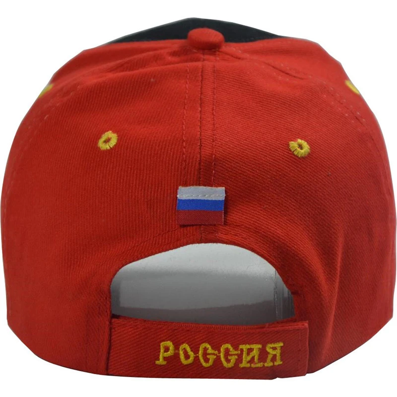 Кепка Мужская/Женская/Мужская хлопковая с эмблемой России регулируемая в стиле