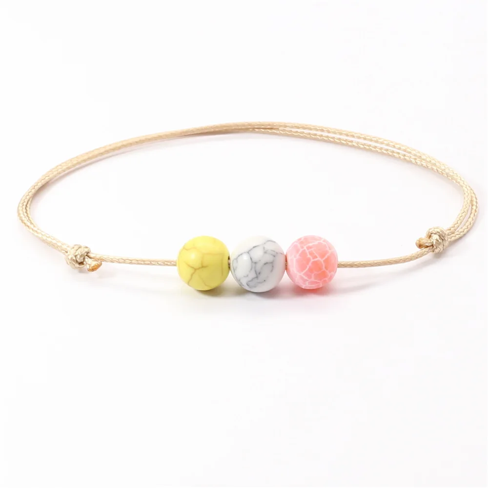 Модные Boho друзья очаровательные каменные бусины Strand парный браслет мужские