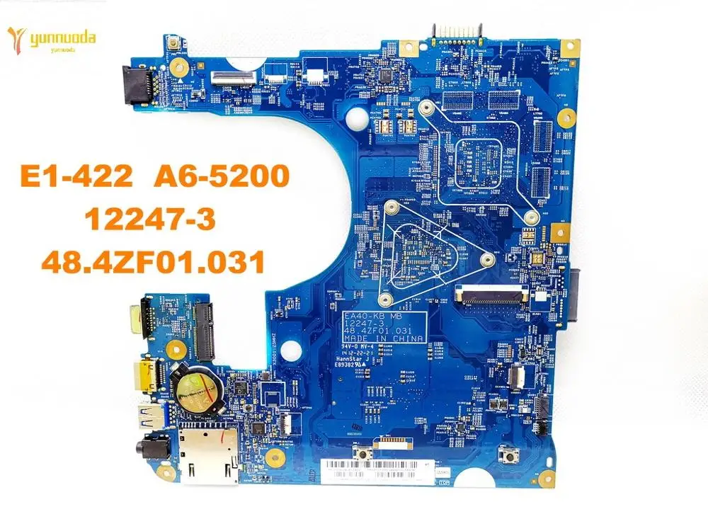 Оригинальный Для ACER E1 422 Материнская плата ноутбука A6 5200 12247 3 48.4ZF01.031 испытанное