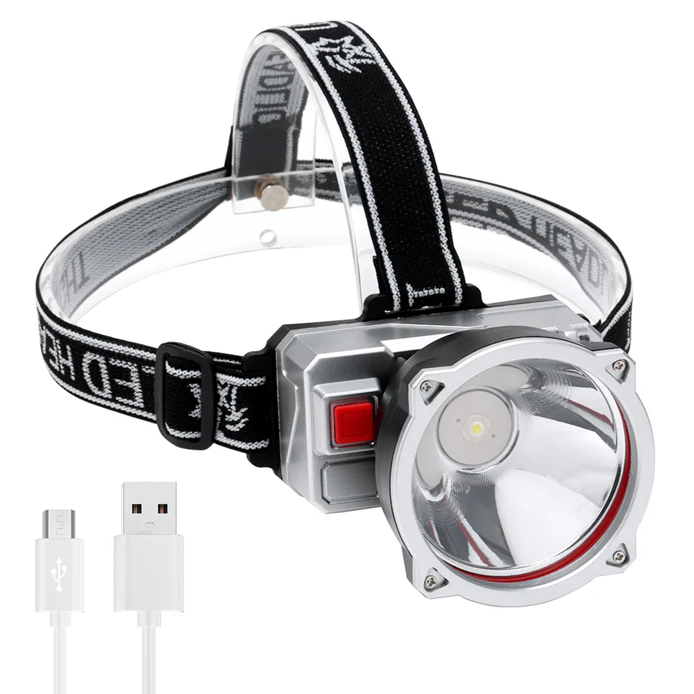 BORUiT XPE мощный светодиодные фары 3 Режим USB зарядное устройство фар Водонепроницаемый Глава Факел flashligh Кемпинг Рыбалка Охота фонарик