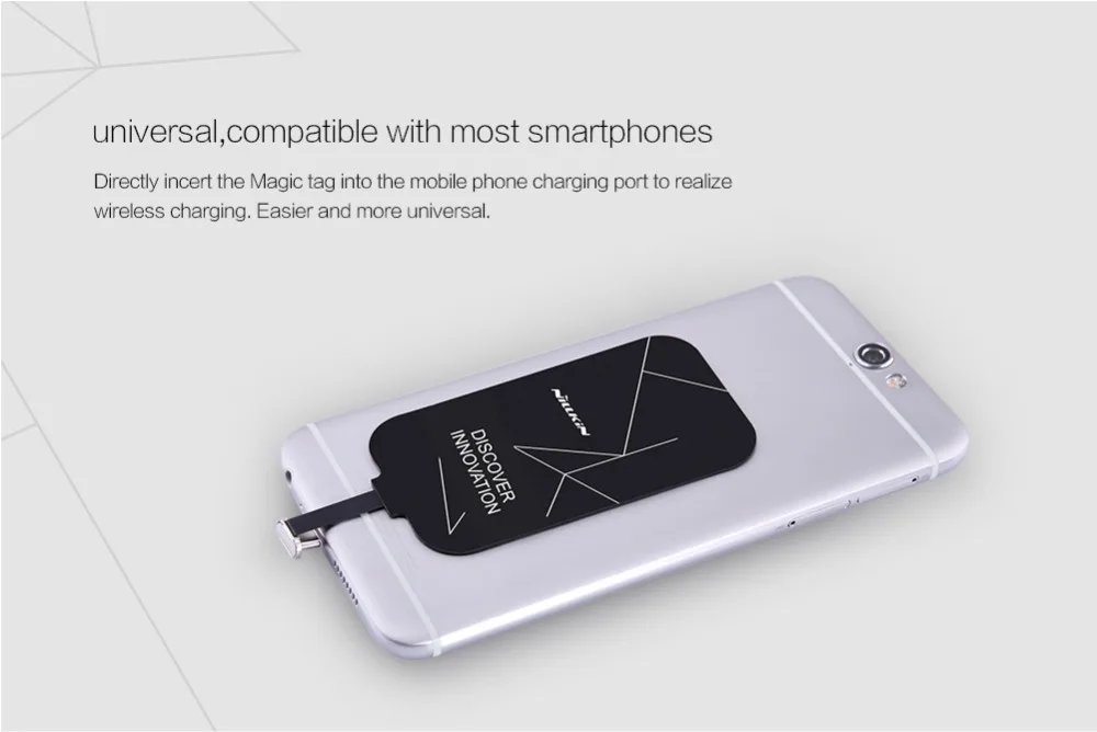 Nillkin Волшебные метки QI беспроводной зарядный приемник Micro USB/type C адаптер для iPhone 5S, SE 6 6 S 7 Plus для samsung S6 S7 Edge