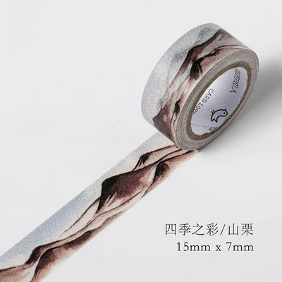 

6 Designs 15mm*7M Bamboo\Grape\Flower\ButterflyPattern Japanese Washi Decorative Adhesive DIY Masking Paper Tape Sticker Boxed