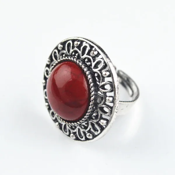 S20M красное ожерелье подвеска серьги и регулируемое кольцо в комплекте набор