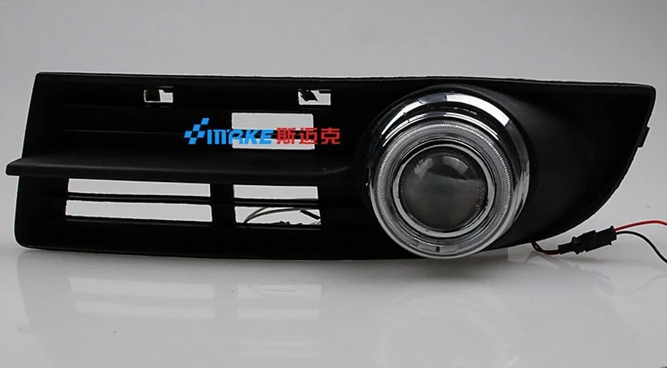 EOsuns CCFL Ангел глаз Светодиодный дневной ходовой светильник DRL+ противотуманный светильник+ объектив проектора для volkswagen VW TOURAN 2003-2007
