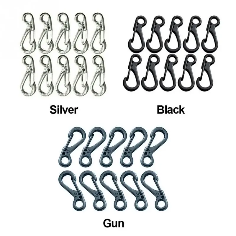 10 шт. рюкзак с парашютом Мини Тактический Брелок Пружинные застежки Висячие пряжки тактическое снаряжение для выживания