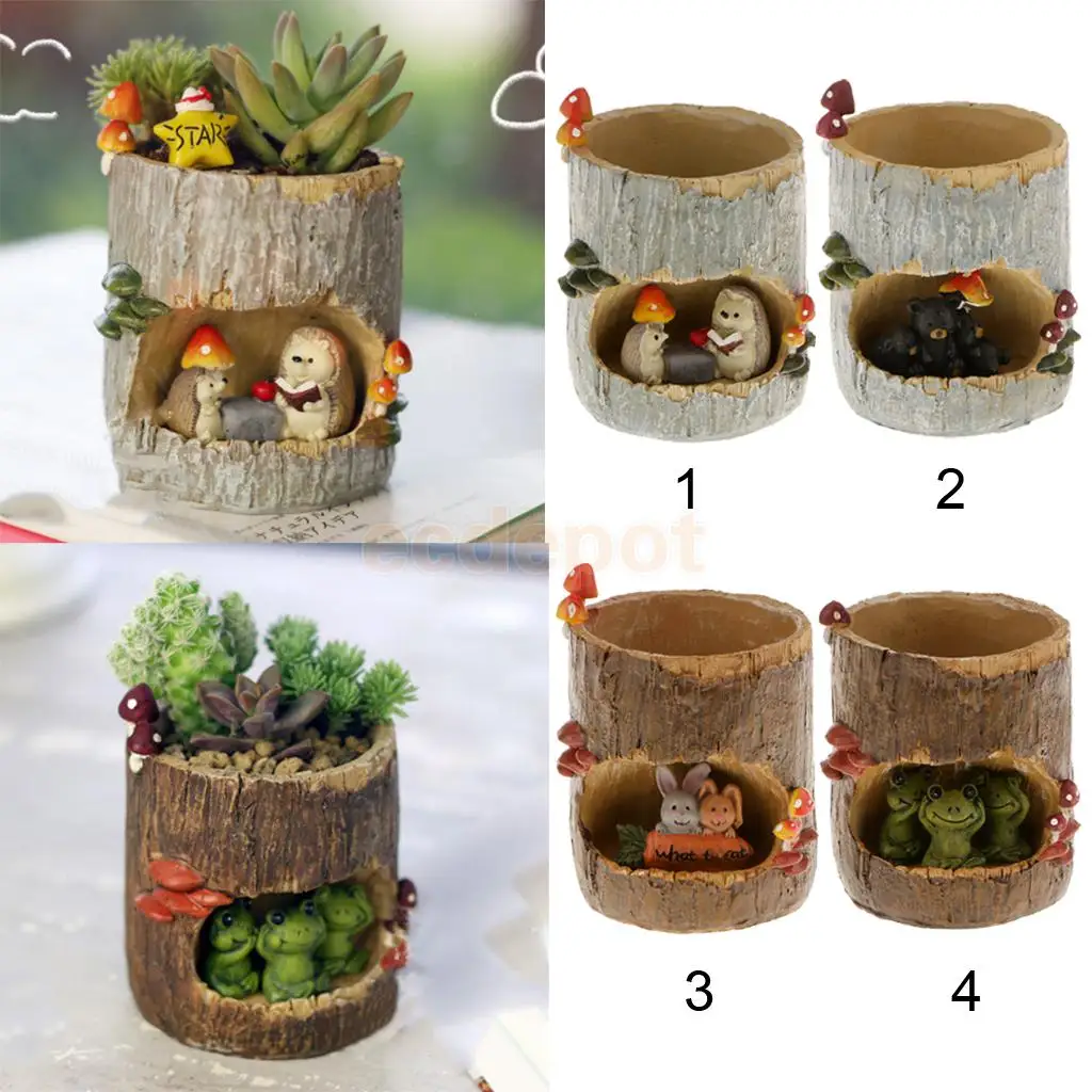

Cute Animal Decorative Flower Sedum Succulent Pot Planter Bonsai Plant Trough Box